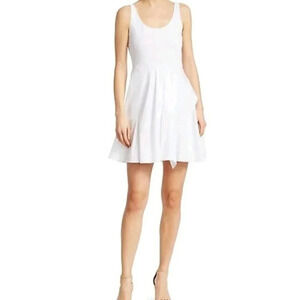 3.1 Phillip Lim Womens Sleeveless Asymmetrical Dress 2 White Babydoll Fit Flare
